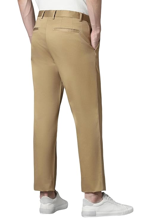 louis philippe men's slim fit mid rise solid premium cotton enhanced softness and breathability superior comfort trouser louis philippe men's slim fit mid rise solid premium cotton enhanced softness and breathability superior comfort trouser