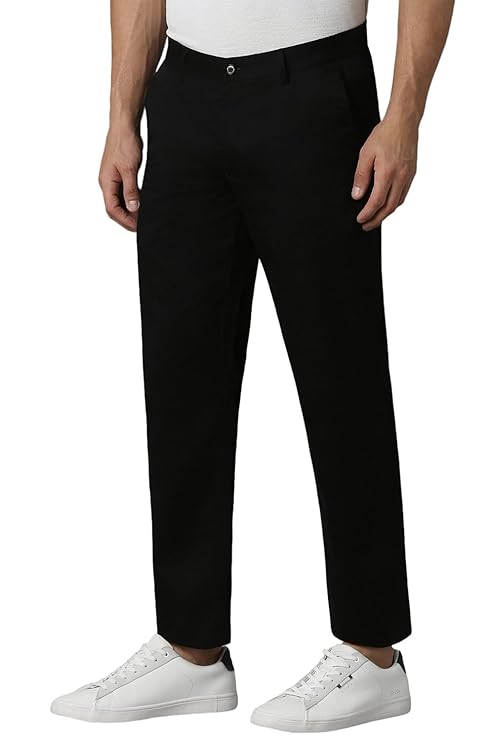 louis philippe men's slim fit mid rise solid premium cotton enhanced softness and breathability superior comfort trouser louis philippe men's slim fit mid rise solid premium cotton enhanced softness and breathability superior comfort trouser