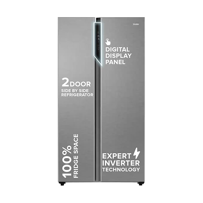 haier 596l 3star 2 door side by side frost free refrigerator|100% convertible|expert inverter|digital display panel|twist ice tray|deo fresh technology (hes 690ss, shiny silver) haier 596l 3star 2 door side by side frost free refrigerator|100% convertible|expert inverter|digital display panel|twist ice tray|deo fresh technology (hes 690ss, shiny silver)