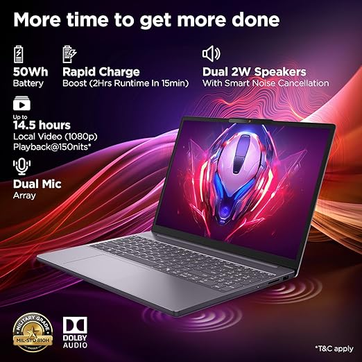 lenovo smartchoice ideapad slim 3 13th gen intel core i7 13620h 15.3 inch(38.8cm) wuxga ips laptop(16gb ram/512gb ssd/windows 11/office home 2024/backlit keyboard/1yr adp free/grey/1.6kg),83k100cjin lenovo smartchoice ideapad slim 3 13th gen intel core i7 13620h 15.3 inch(38.8cm) wuxga ips laptop(16gb ram/512gb ssd/windows 11/office home 2024/backlit keyboard/1yr adp free/grey/1.6kg),83k100cjin