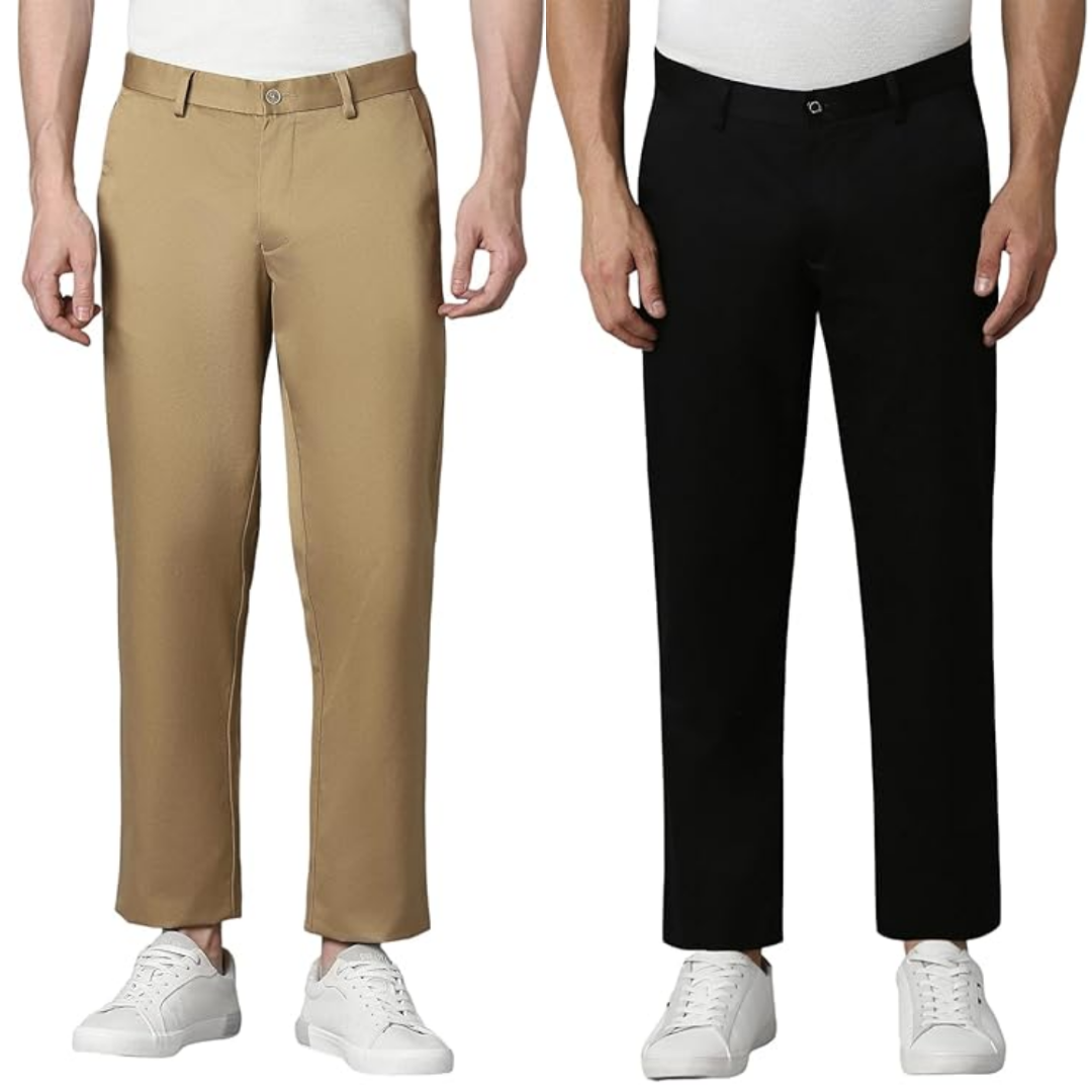 louis philippe men's slim fit mid rise solid premium cotton enhanced softness and breathability superior comfort trouser louis philippe men's slim fit mid rise solid premium cotton enhanced softness and breathability superior comfort trouser